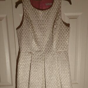 Eliza J Gold and White Dress Petite size 12